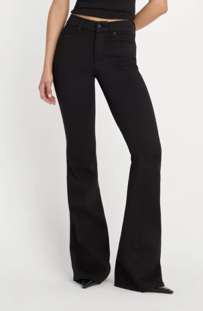 Good American Good Leg High Waist Flare Jeans In Black001