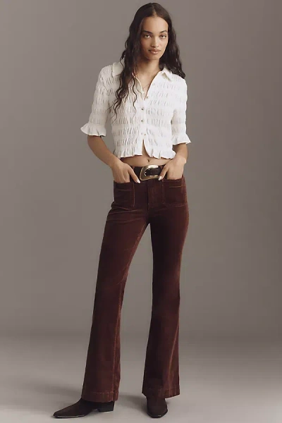 GOOD AMERICAN GOOD LEGS CORDUROY MID-RISE FLARE JEANS