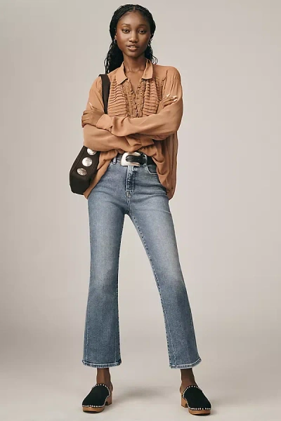 Good American Good Legs Crop Mid-rise Mini Bootcut Jeans In Blue