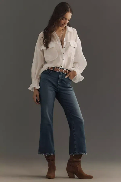 Good American Good Legs Crop Mini Boot Jeans In Blue