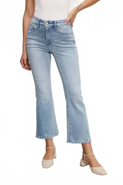 Good American Good Legs Crop Mini Boot Jeans In Light Blue Soft Tech