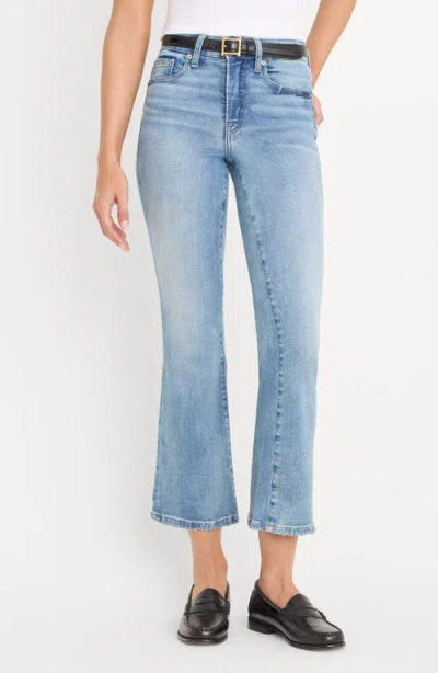 Good American Good Legs Crop Mini Bootcut Jeans In Blue