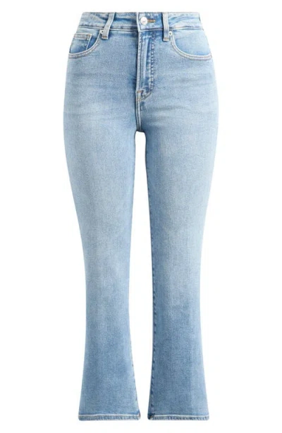 Good American Good Legs Crop Mini Bootcut Jeans In Blue