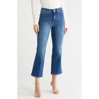 Good American Good Legs Crop Mini Bootcut Jeans In Blue Astra