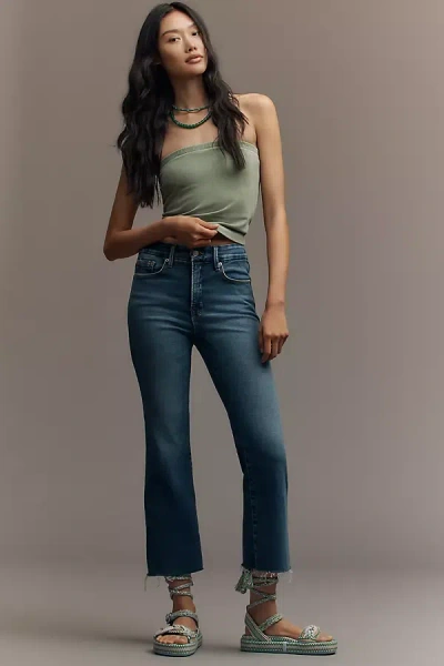 Good American Good Legs Crop Mini Bootleg Jeans In Blue