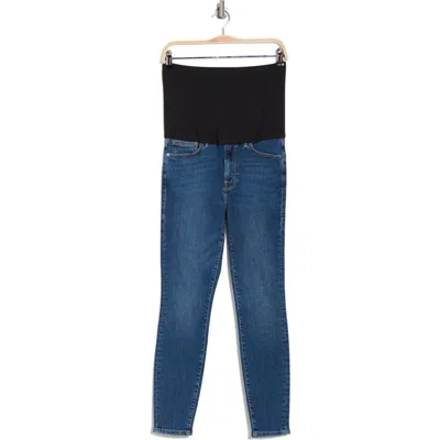 Good American Good Legs Crop Skinny Maternity Jeans In Blue615