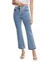 Good American Good Legs Cropped Mini Boot Leg Jeans In Blue670 In Blue