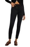 Good American Good Legs Crossover Waist Ankle Skinny Jeans In Black337