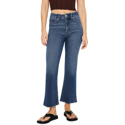 Good American Good Legs Distressed Crop Flare Jeans In Indigo590