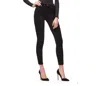 Good American Good Waist Crop Raw Hem Jeans In Blue 631 In Black