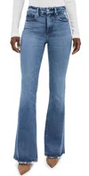 GOOD AMERICAN GOOD LEGS FLARE DEEP V YOKE JEANS INDIGO513