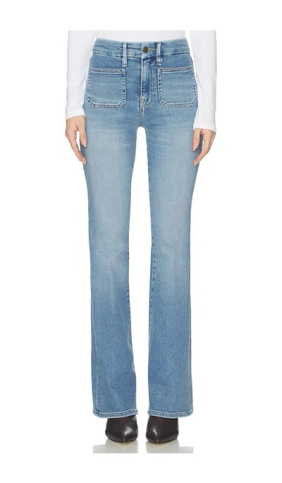 Good American Good Legs Flare Jeans In Blue
