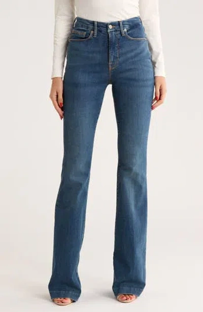 Good American Good Legs Flare Jeans In Blue
