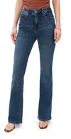 Good American Petite Good Mid-rise Flare-leg Jeans In Blue