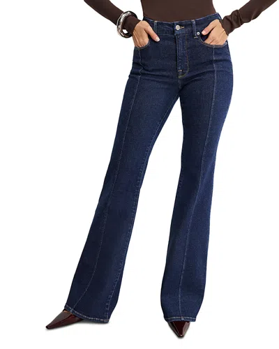Good American Good Legs Flare Jeans In Indigo 983 In Purple