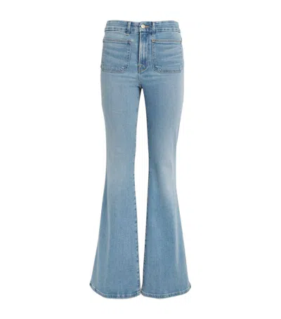 Good American Good Legs Flared Jeans In Blue