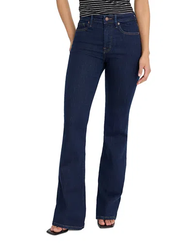 Good American Good Legs High Rise Flare Leg Jeans In Indigo1153 In Blue