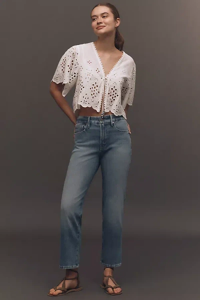 Good American Good Legs High-rise Straight-leg Jeans In Blue