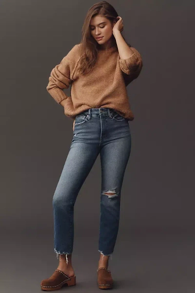 Good American Good Legs High-rise Straight-leg Jeans In Blue