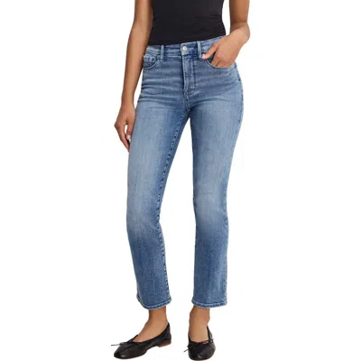 Good American Good Legs High Waist Straight Leg Jeans In Blue