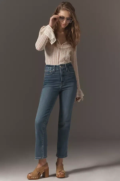 Good American Good Legs Mid-rise Crop Mini Boot Jeans In Blue