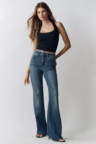 Good American Good Legs Mid-rise Flare Jeans In Blue