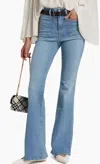 Good American Good Legs Patch Pocket Flare Jeans In Multi