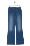 GOOD AMERICAN GOOD AMERICAN GOOD LEGS PINTUCK FLARED JEANS