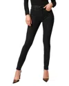 Good American Plus Good Legs Raw Hem Black Jean In Black