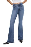 Good American Good Legs Flare Split Hem Jeans