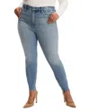 Good American Good Legs Raw Step Hem Blue Jean In Blue