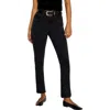 Good American Good Legs Softtech Mid Rise Straight Leg Jeans In Black340