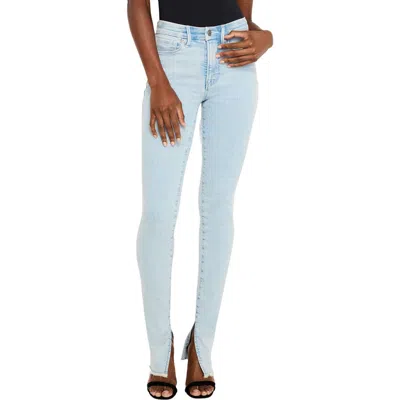 Good American Good Legs Split Hem Skinny Jeans In Indigo686