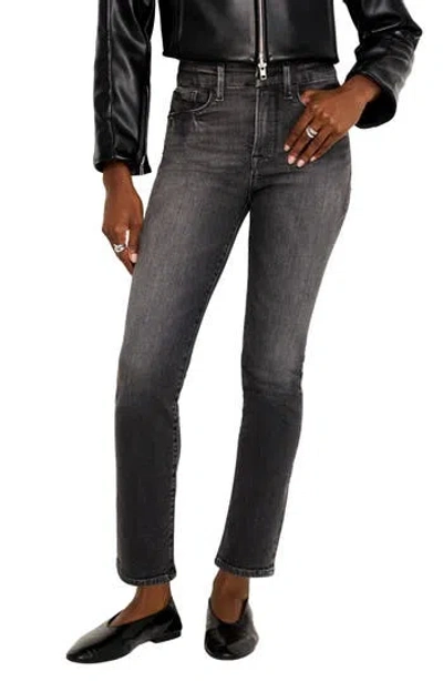 GOOD AMERICAN GOOD AMERICAN GOOD LEGS SPLIT POCKET ANKLE STRAIGHT LEG JEANS