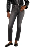 Good American Good Legs Split Pocket Ankle Straight Leg Jeans In Black266
