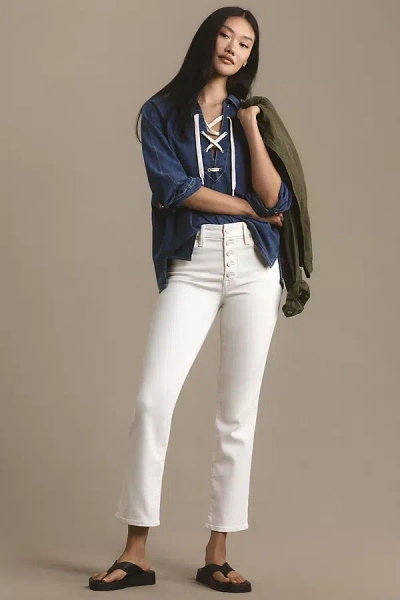Good American Good Legs Straight High-rise Jeans In White