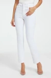 Good American Good High Rise Straight Raw Hem Jeans In W037