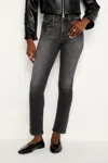 Good American Good Legs Split Pocket Ankle Straight Leg Jeans In Multi