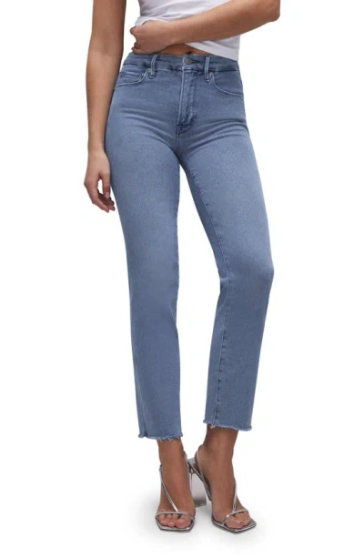 Good American Good Legs Straight Split Pocket Jeans In Blue449