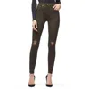 Good American Good Legs Stretch Ripped Denim High Rise Jeans In Green