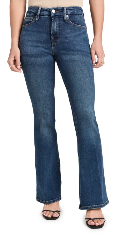 Good American Good Petite Flare Jeans Blue004