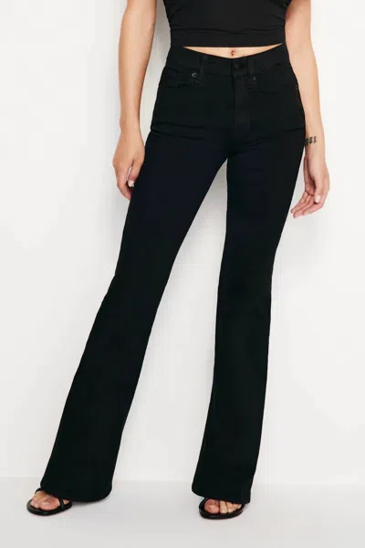 Good American Good Petite Flare Jeans In Black