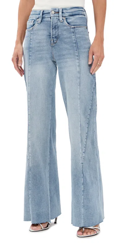 Good American Good Petite Palazzo Jeans Indigo957 In Blue