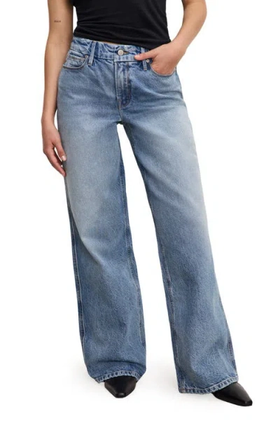 Good American Good Petite Skate High Waist Wide Leg Jeans In Indigo756