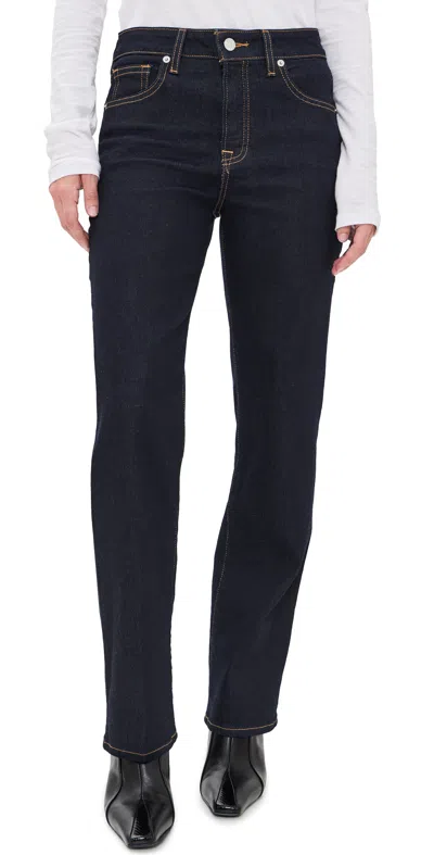 Good American Good Petite Straight Jeans Rinse In Black