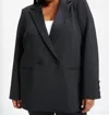 Good American Sculpted Velvet Blazer In Black