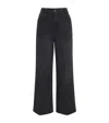 Good American Good Skate Cropped Wide-leg Jeans In Black