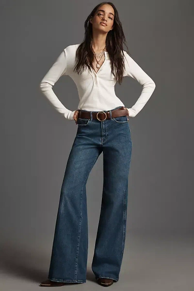 Good American Good Skate High-rise Wide-leg Jeans In Blue