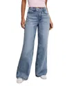 GOOD AMERICAN GOOD SKATE HIGH RISE WIDE LEG JEANS IN INDIGO 756