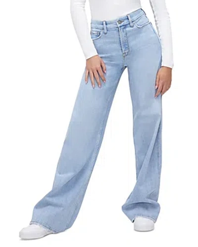 GOOD AMERICAN GOOD SKATE HIGH RISE WIDE LEG JEANS IN INDIGO